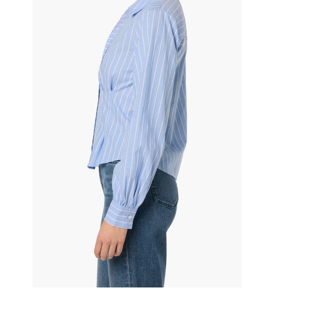 Joe's Stripe Pleated Cotton Button-Up Shirt - Picture 4 of 8